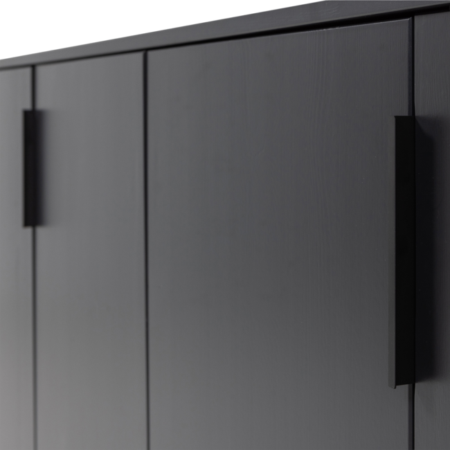 Woood Gunnar Dressoir 200 Cm Grenen Matzwart [fsc]