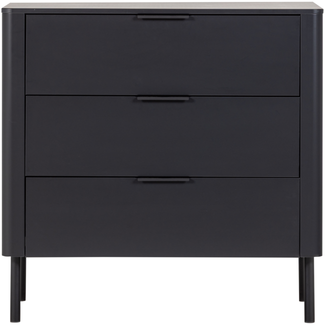 Woood Gunnar Ladekast Grenen Matzwart [fsc]