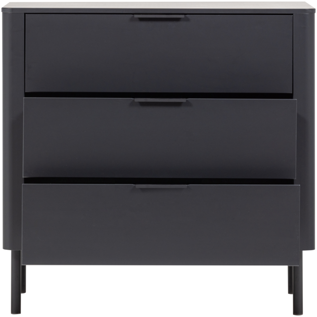 Woood Gunnar Ladekast Grenen Matzwart [fsc]