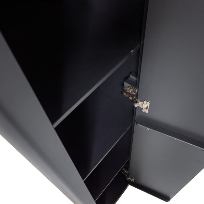 Woood Gunnar Smalle Hoge Kast Grenen Matzwart [fsc]