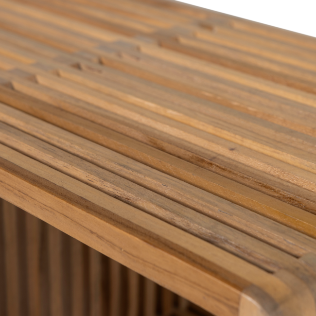 Woood Jasmijn Bijzettafel Recycled Teak Naturel - Set Van 2