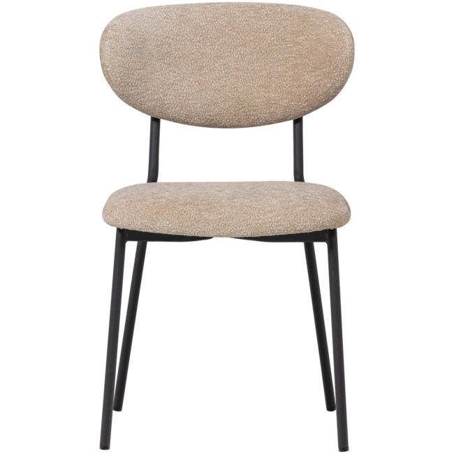 Woood Kjeld Eetkamerstoel Chenille Structuur Naturel