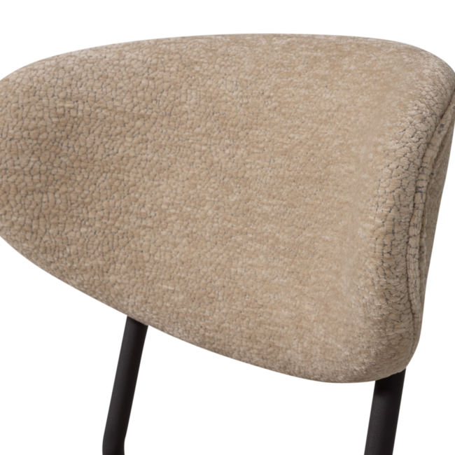 Woood Kjeld Eetkamerstoel Chenille Structuur Naturel