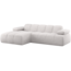 Woood Mojo Chaise Longue Bank Links Boucle Ecru Melange