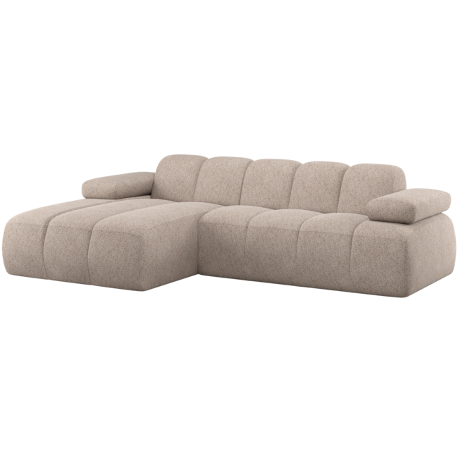 Woood Mojo Chaise Longue Bank Links Wollig Donkerzand