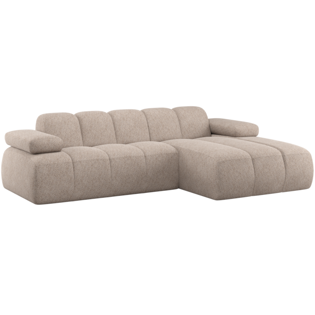 Woood Mojo Chaise Longue Bank Rechts Wollig Donkerzand