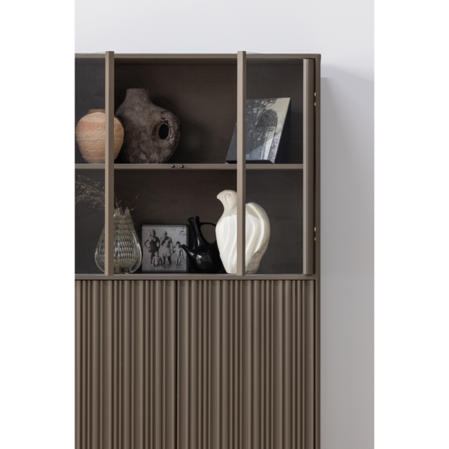 Woood Nova Lage Vitrinekast Grenen Truffel Bruin [fsc]