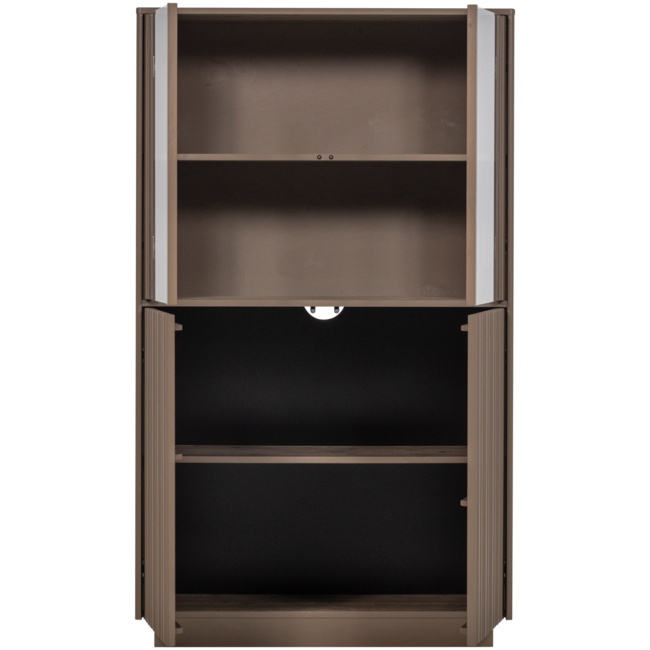 Woood Nova Lage Vitrinekast Grenen Truffel Bruin [fsc]