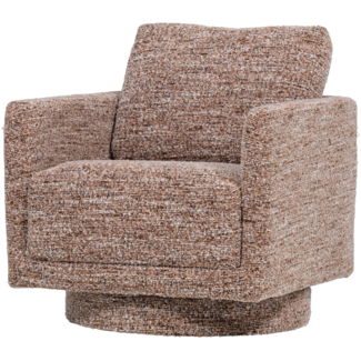 Woood Oska Draaifauteuil Bruin Melange