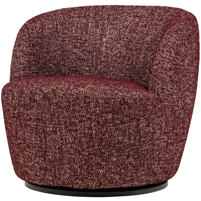Woood Serra Draaifauteuil Bordeauxrood Melange
