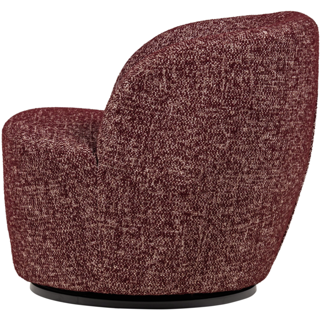 Woood Serra Draaifauteuil Bordeauxrood Melange