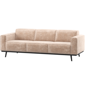 Woood Statement 3-Zits Bank 230 Cm Chenille Velvet Naturel