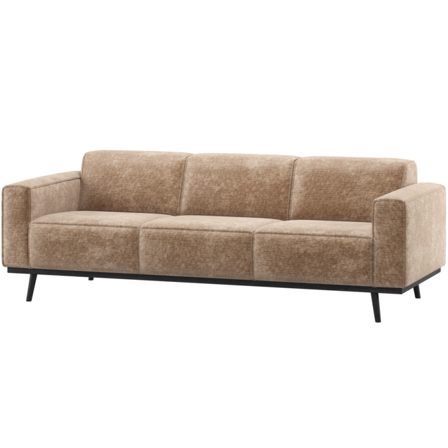 Woood Statement 3-Zits Bank 230 Cm Chenille Velvet Taupe