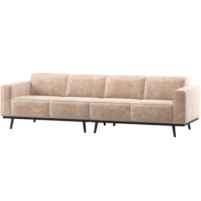 Woood Statement 4-Zits Bank 280 Cm Chenille Velvet Naturel