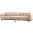Woood Statement 4-Zits Bank 280 Cm Chenille Velvet Naturel