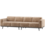 Woood Statement 4-Zits Bank 280 Cm Chenille Velvet Taupe