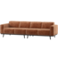 Woood Statement 4-Zits Bank 280 Cm Chenille Velvet Terra