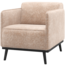 Woood Statement Fauteuil Met Arm Chenille Velvet Naturel