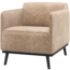 Woood Statement Fauteuil Met Arm Chenille Velvet Perzikroze