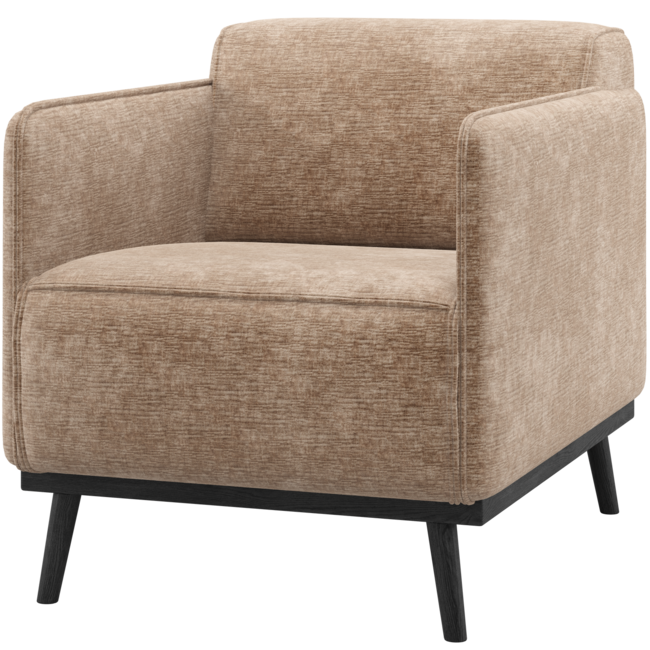 Woood Statement Fauteuil Met Arm Chenille Velvet Taupe