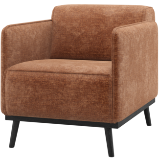Woood Statement Fauteuil Met Arm Chenille Velvet Terra