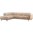 Woood Statement Hoekbank Links Chenille Velvet Perzikroze