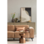 Woood Statement Hoekbank Links Chenille Velvet Perzikroze