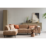 Woood Statement Hoekbank Links Chenille Velvet Perzikroze
