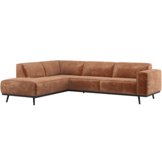 Woood Statement Hoekbank Links Chenille Velvet Terra