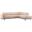 Woood Statement Hoekbank Rechts Chenille Velvet Naturel