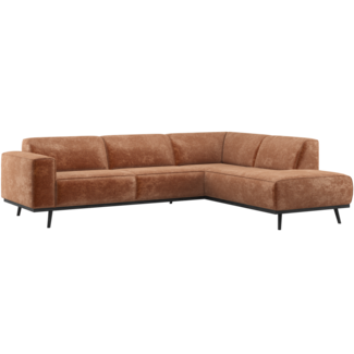 Woood Statement Hoekbank Rechts Chenille Velvet Terra