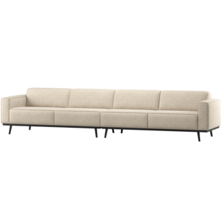 Woood Statement Xl 4-Zits Bank 372 Cm Beige Melange