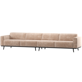 Woood Statement Xl 4-Zits Bank 372 Cm Chenille Velvet Naturel