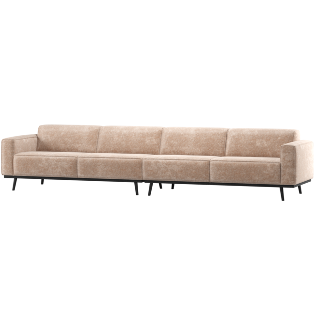 Woood Statement Xl 4-Zits Bank 372 Cm Chenille Velvet Naturel