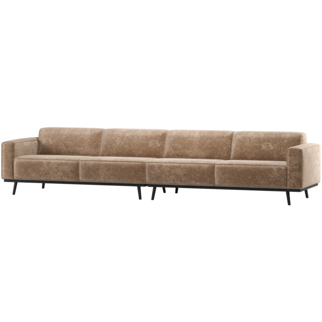 Woood Statement Xl 4-Zits Bank 372 Cm Chenille Velvet Taupe