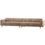 Woood Statement Xl 4-Zits Bank 372 Cm Chenille Velvet Taupe