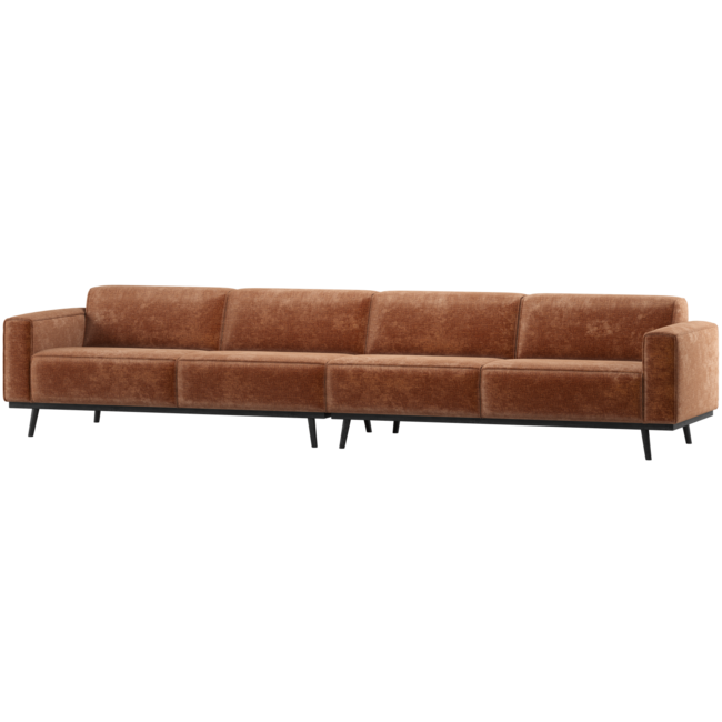 Woood Statement Xl 4-Zits Bank 372 Cm Chenille Velvet Terra