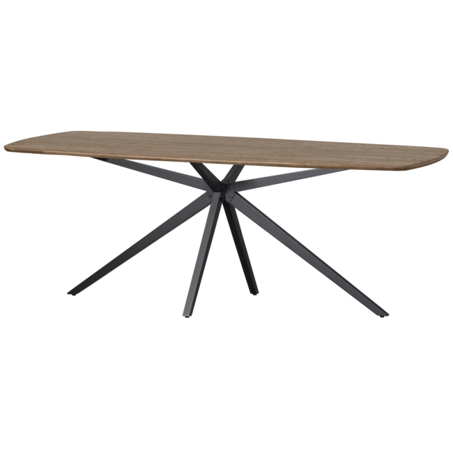 Woood Tablo Eettafel Deens Ovaal Verjongd 220x100cm Cashmere Brown [fsc]