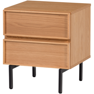 Woood Tours Ladekast/Nachtkastje 2 Lades Melamine/Mdf Naturel