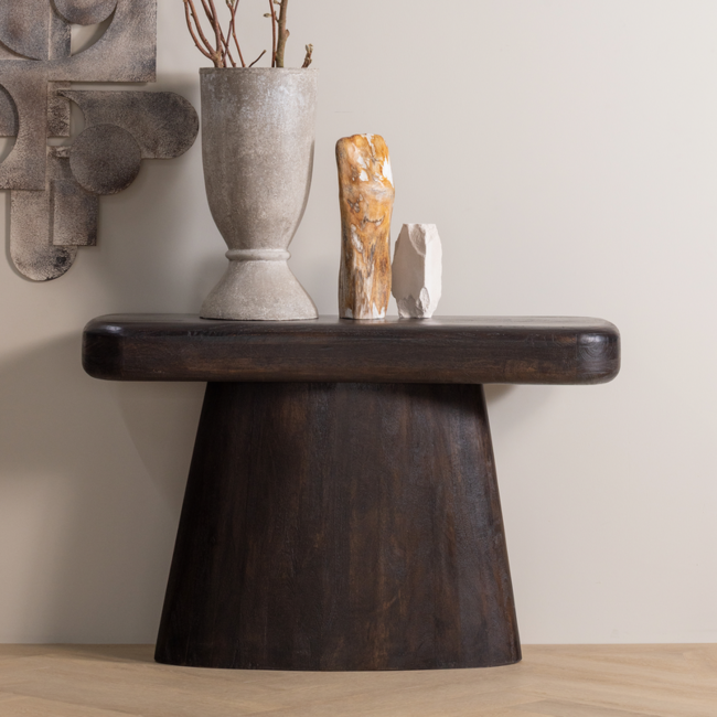 Woood Amco Sidetable Mango Hout Zwart