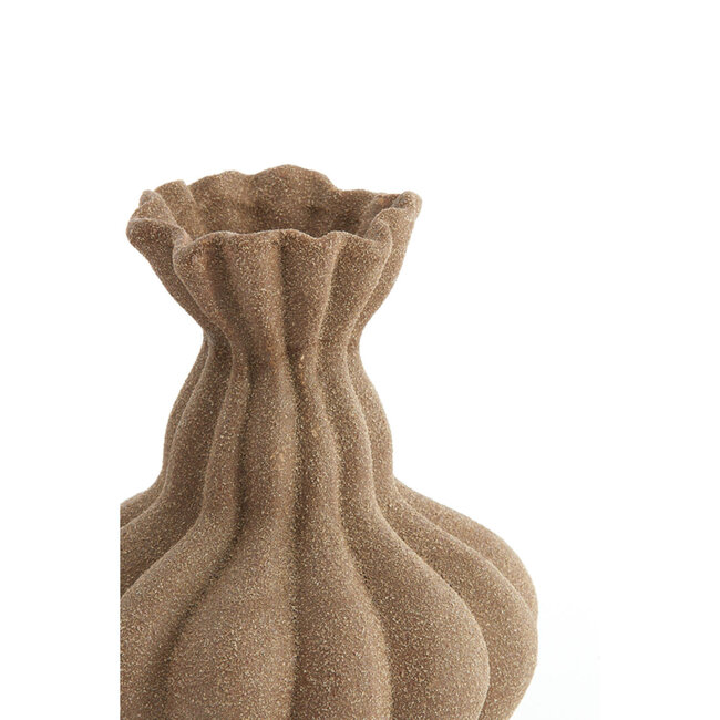 Light en Living Vaas deco Ø17x26 cm SILVIO keramiek mat bruin