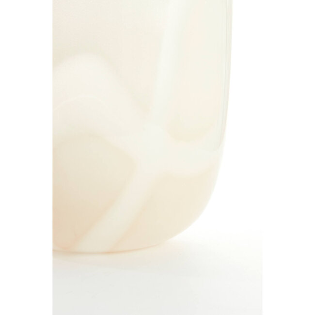 Light en Living Vaas Ø34x50 cm KOBALA glas zand-crème