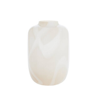 Light en Living Vaas Ø34x50 cm KOBALA glas zand-crème