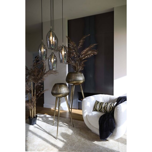 Light en Living Pot op voet deco Ø44x124 cm MARIELLE goud