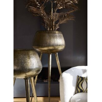 Light en Living Pot op voet deco Ø75x149 cm MARIELLE goud