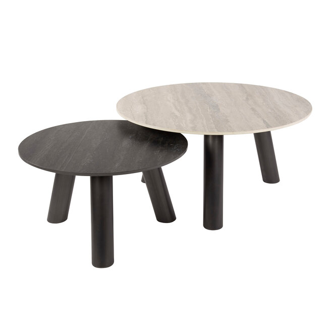 WoonStijl Salontafel Twin set van 2 ronde salontafels