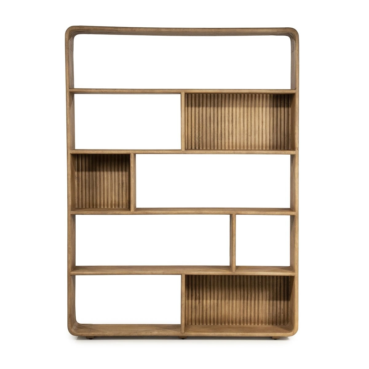 Kast Ritning Kast Rigato Groot van By-Boo – Stijlvolle open kast van mangohout - De ...