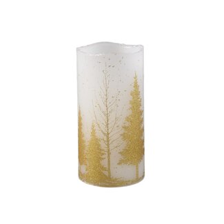 PTMD LED Licht Kaars goud tree met beweegbare vlam L