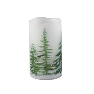 PTMD LED Licht Kaars groen tree met beweegbare vlam M