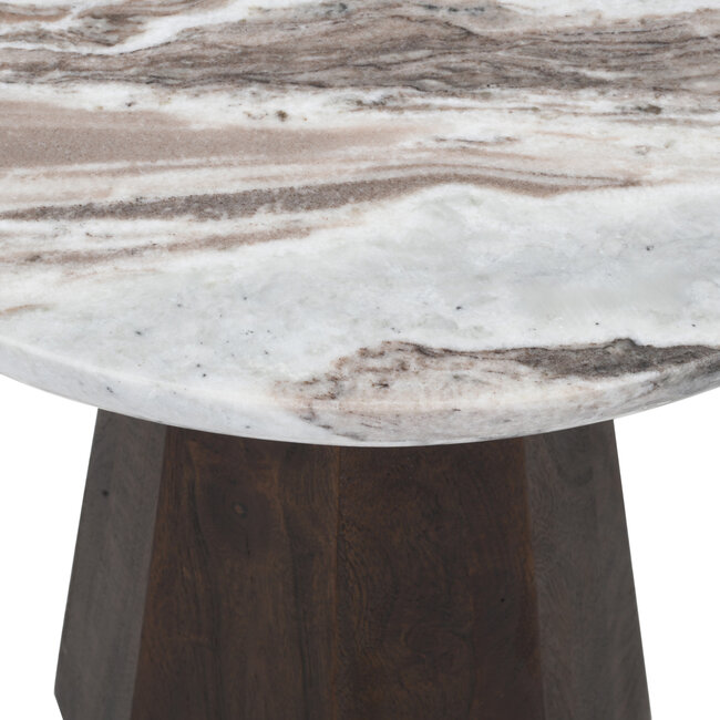 Richmond Interiors  Bijzettafel Oberoy Blush beige 45Ø